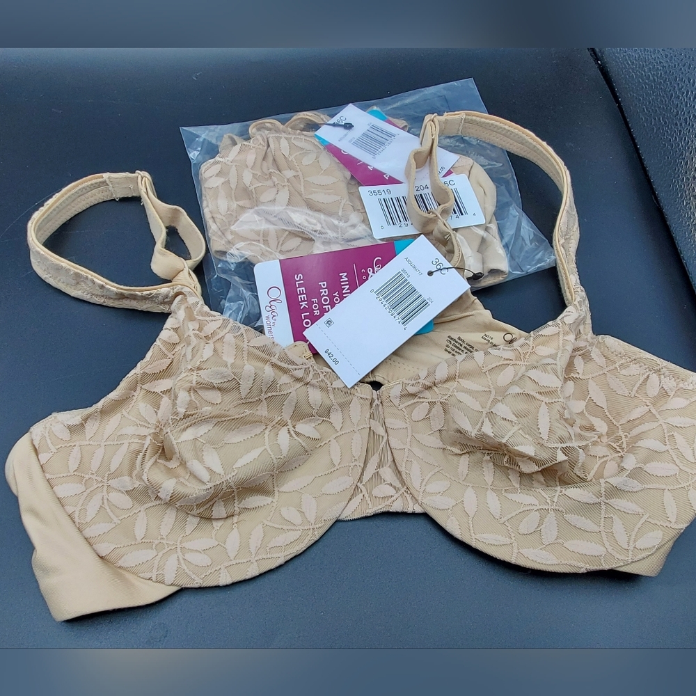 TWO NEW Olga 36C Lace Bras